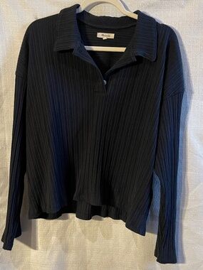 Madewell black long sleeve shirt